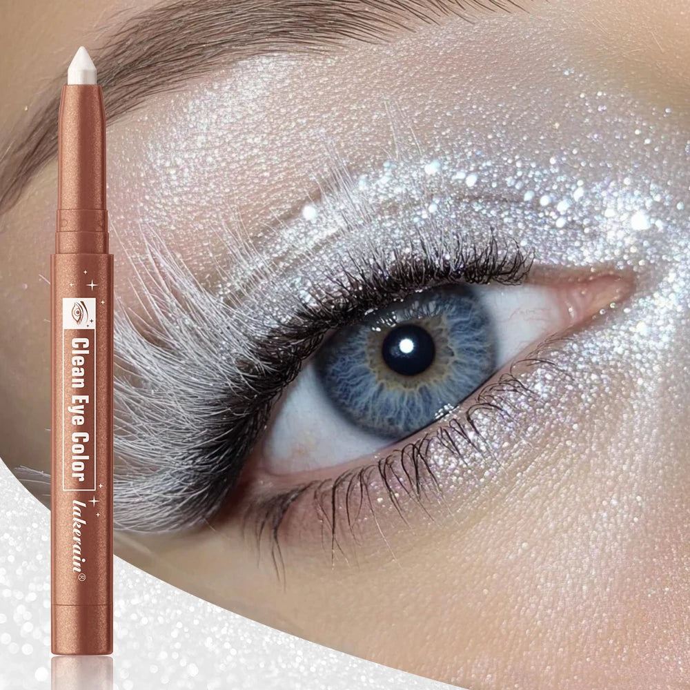 Lakerain Glitter Shimmer Eyeshadow Pencil – 12 Colors, Waterproof Eyeshadow Pencil SWANS