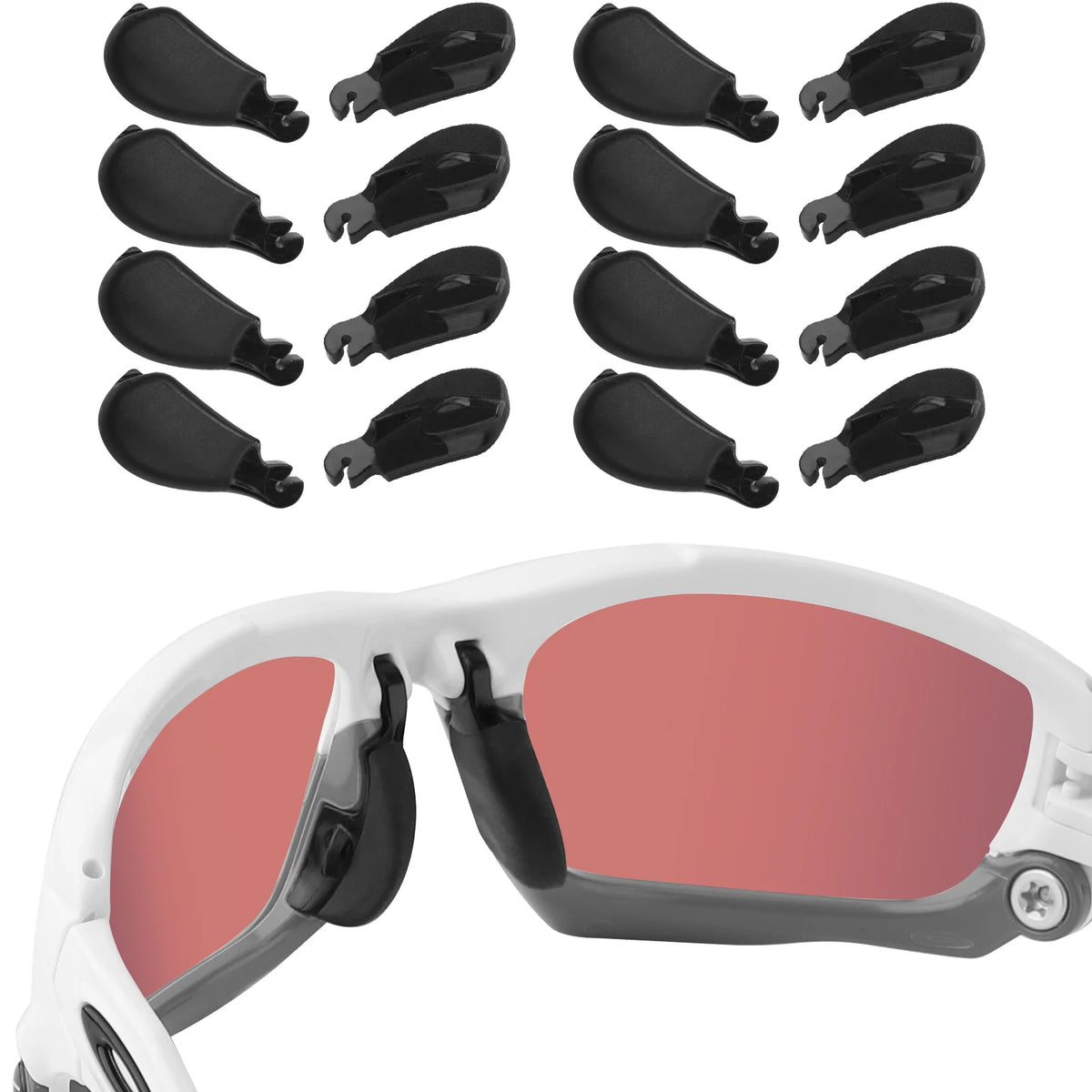 Silicone Replacement Nose Pads for Oakley Jawbone – E.O.S Eyewear Accessories SWANS 8 Pairs-Large