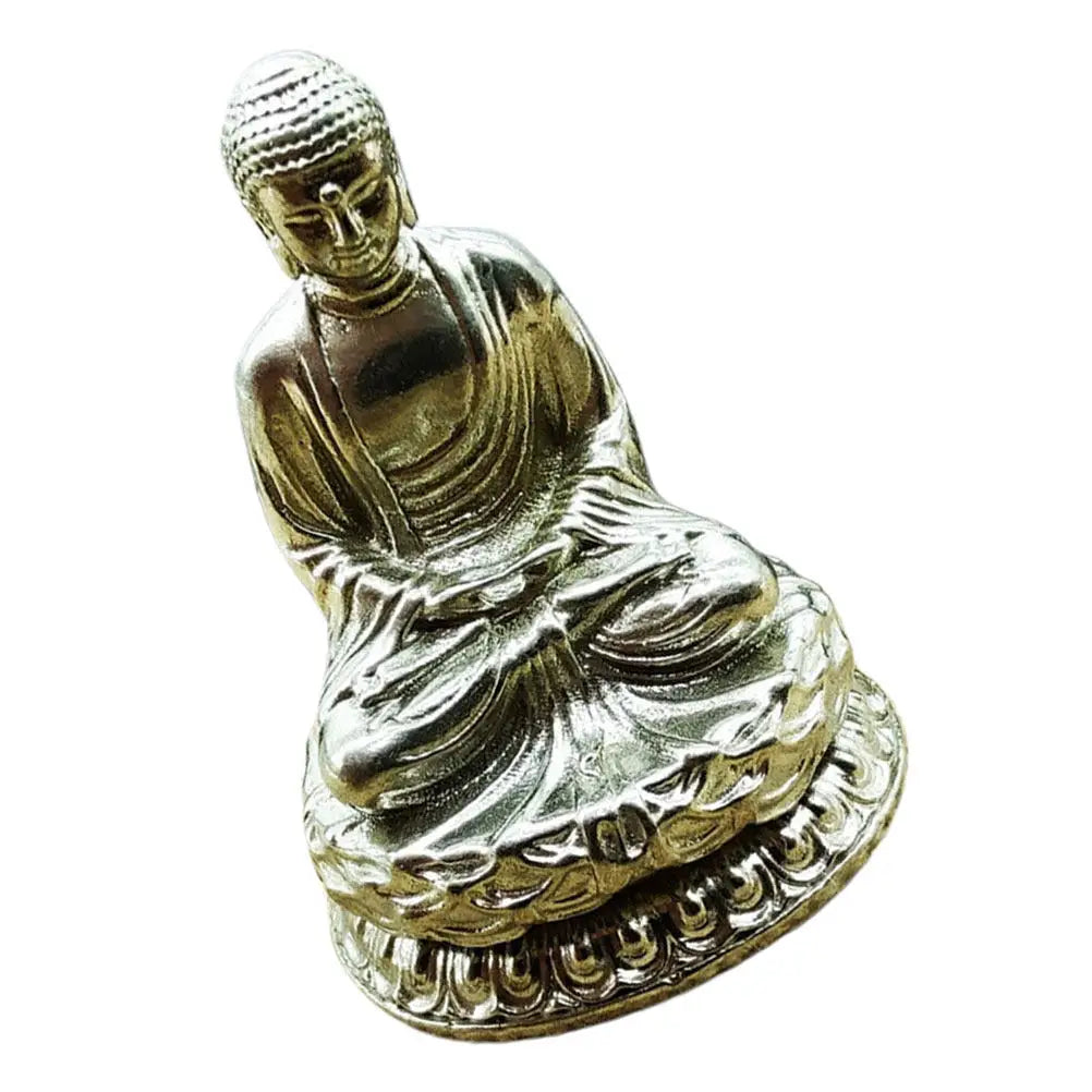 Mini Copper Buddha Statue – Retro Fortune Home & Car Decor Decorative Figurine SWANS Default Title
