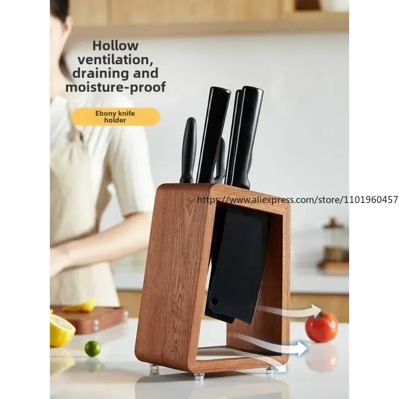 SWANS Solid Wood Knife Rack – Antibacterial Kitchen Knife Block Wooden Knife Block SWANS