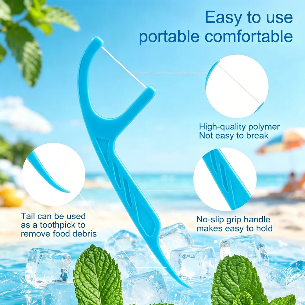 SWANS Mint Dental Floss Picks Wide Mouth 30/150/300 Pack Dental Floss Picks SWANS