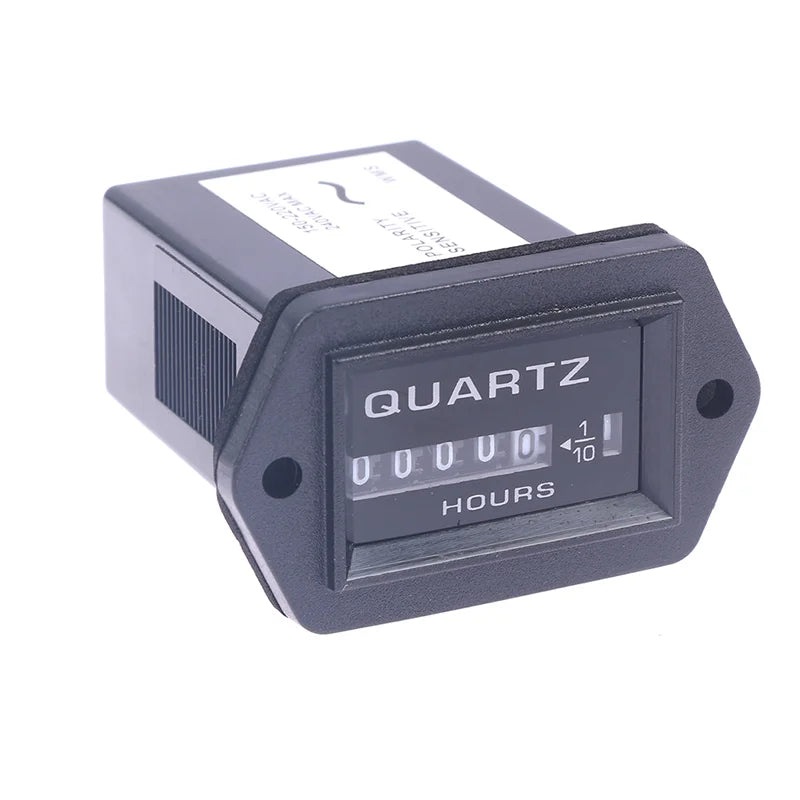 6-Digit Quartz Hour Meter Counter 12V 24V DC 110V 220V AC Hour Meter Counter SWANS