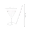 SWANS Spiral Wine Glass with Integrated Straw | Party Cocktail Cup Cocktail Glass SWANS Transparent
