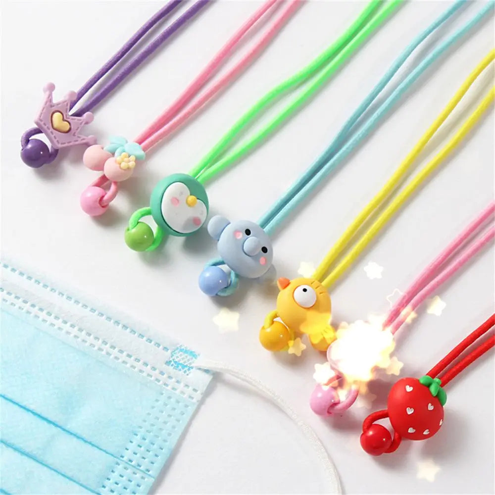 Kids Cartoon Glasses Chain & Mask Lanyard – Silicone Neck Cord Glasses Chain Lanyard SWANS