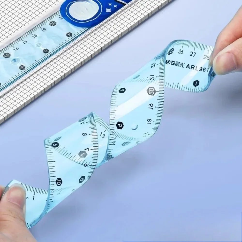 Transparent Flexible Soft Ruler 1/3pcs – Foldable 20cm Measuring Tool Measuring Ruler SWANS