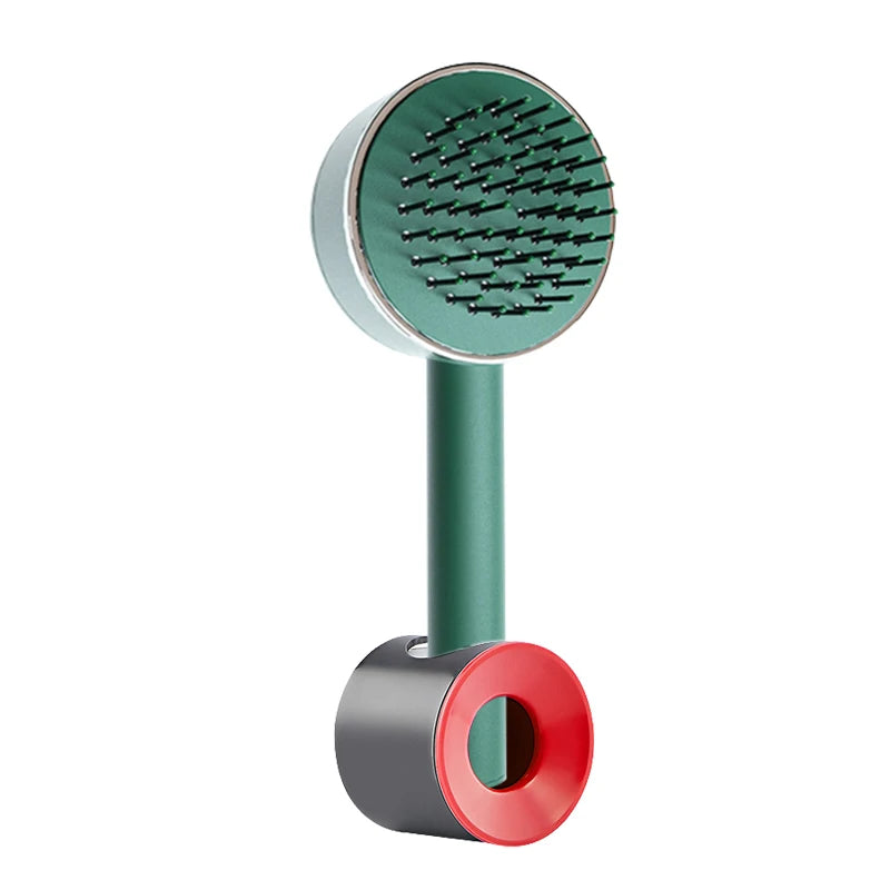 YIBER Self-Cleaning Detangling Hair Brush & Scalp Massager Detangling Hair Brush SWANS Green Set China Mainland