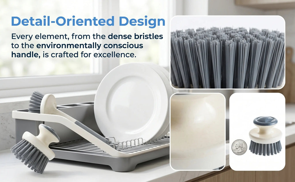 WINOMO Dish Scrub Brush – Non-Scratch Multi-Surface Cleaner Dish Scrub Brush SWANS