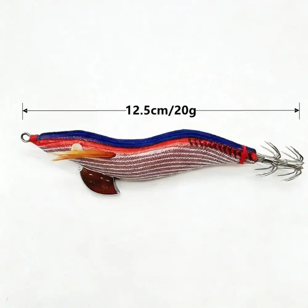 UV Luminous Squid Jig Lure 3.0 – Wood Shrimp Night Fishing Squid Jig Lure SWANS