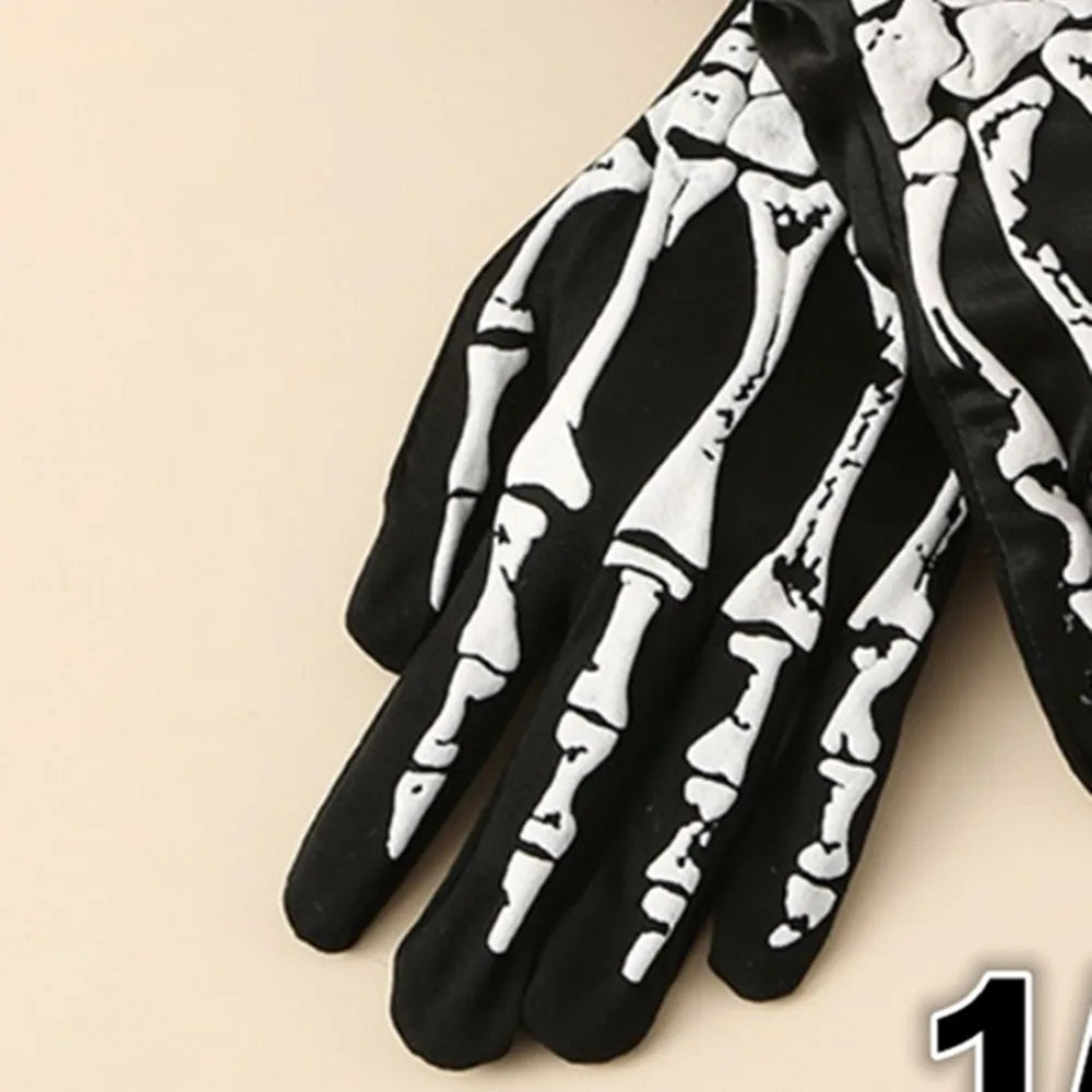 Halloween Skeleton Gloves – Spooky Costume Accessory 1-3 Pair Costume Gloves SWANS
