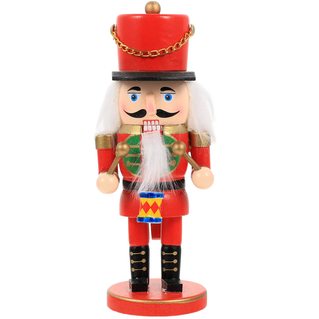 Wooden Nutcracker Soldier Figurine – Christmas Tabletop Decor Christmas Nutcracker Figurine SWANS