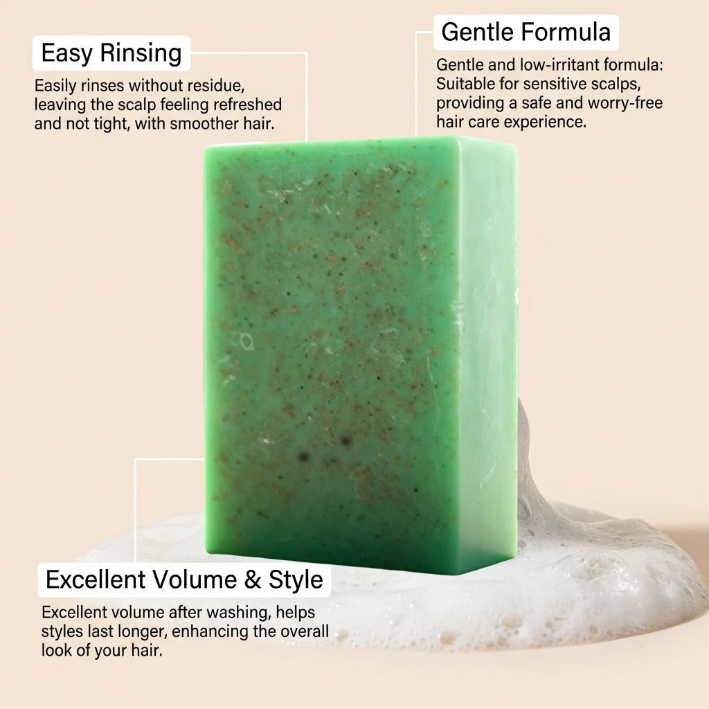 Rosemary Volumizing Shampoo Bar – Oil Control, 100g | HOEGOA Solid Shampoo Bar SWANS