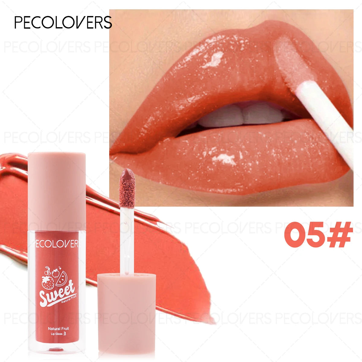 SWANS Waterproof Lip Gloss – High-Pigment Long-Lasting Lipstick Liquid Lip Gloss SWANS 05