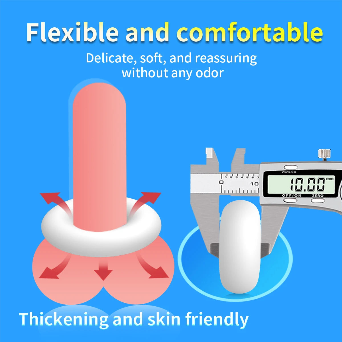 Silicone Stamina Rings for Men – Multi-Size Combo Pack Intimate Stamina Ring SWANS