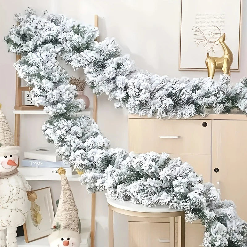Luxury Snowy Pine Garland – Artificial Christmas Decoration Christmas Garland SWANS