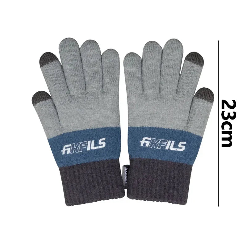 Winter Knit Cycling Gloves Touch Screen Compatible – Men's Warm Winter Cycling Gloves SWANS