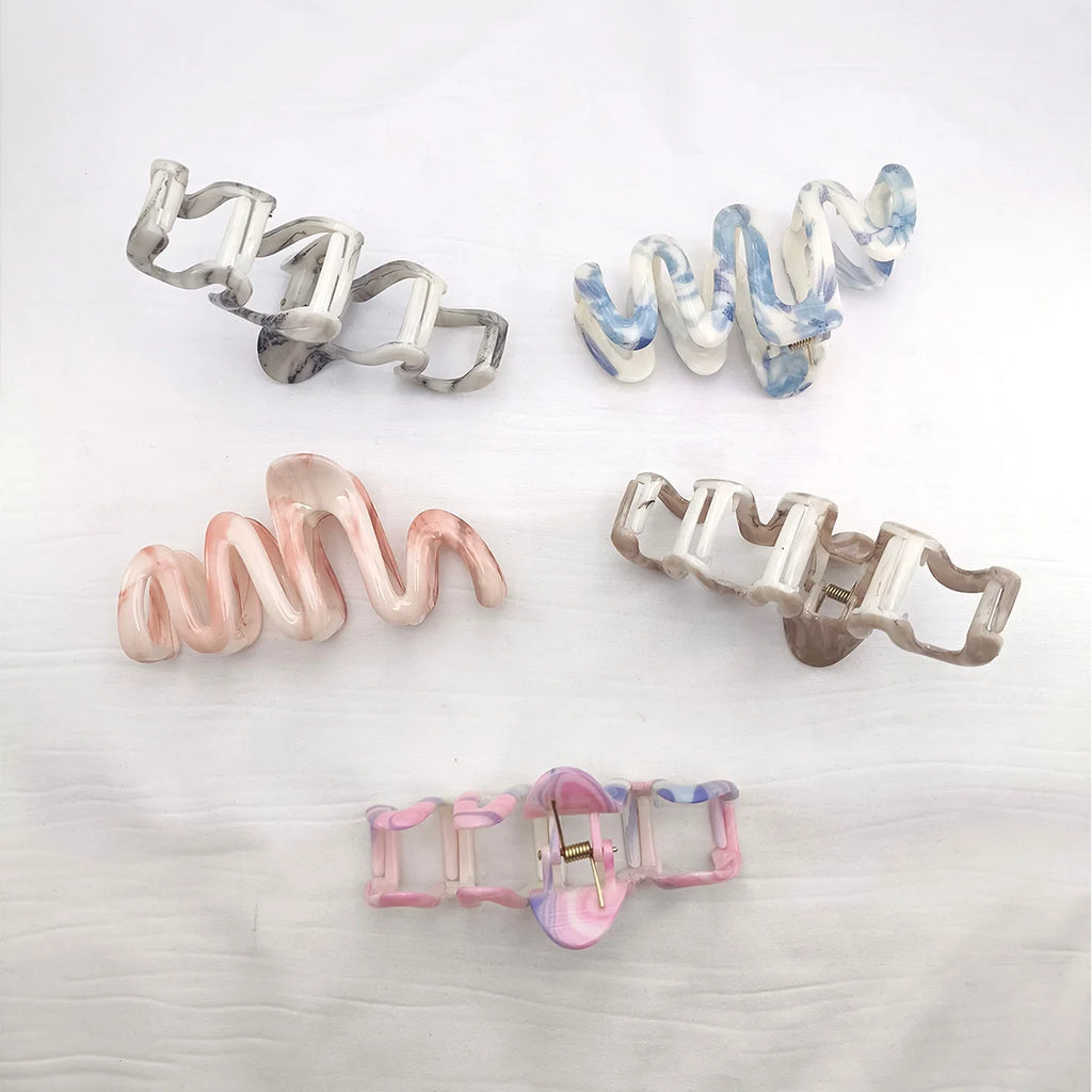 Large Shark Hair Claw Clip – Ink Painting Style | All Hair Types Hair Claw Clip SWANS