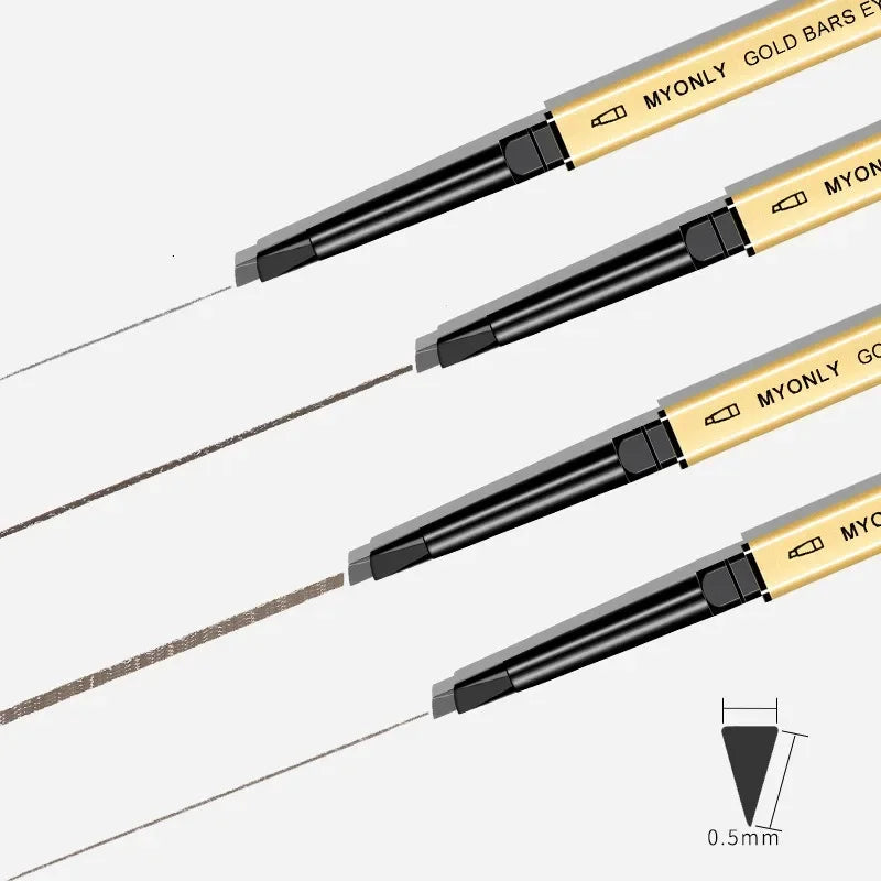 Double-End Ultra-Fine Triangle Eyebrow Pencil & Brow Brush Eyebrow Pencil SWANS