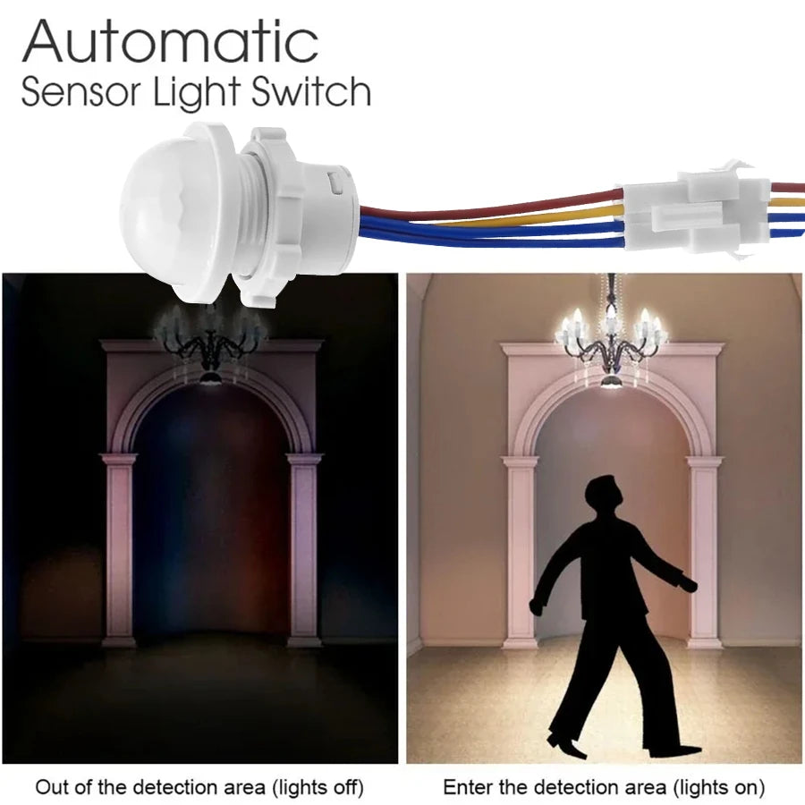 PIR Motion Sensor Light Switch 85-265V – Auto On/Off Motion Sensor Switch SWANS