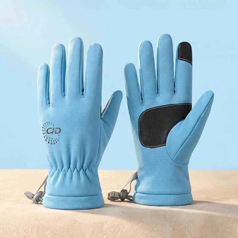 Kids Winter Fleece Gloves – Touchscreen Windproof | GAFASTWO Kids Winter Gloves SWANS Blue XL
