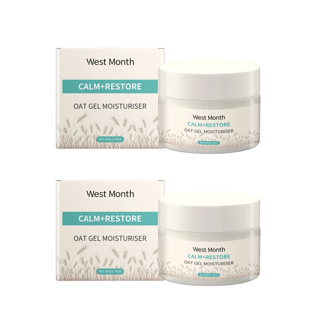 WEST MONTH Oatmeal Brightening Facial Moisturizer Cream 50g Facial Moisturizer Cream SWANS 100g boxed