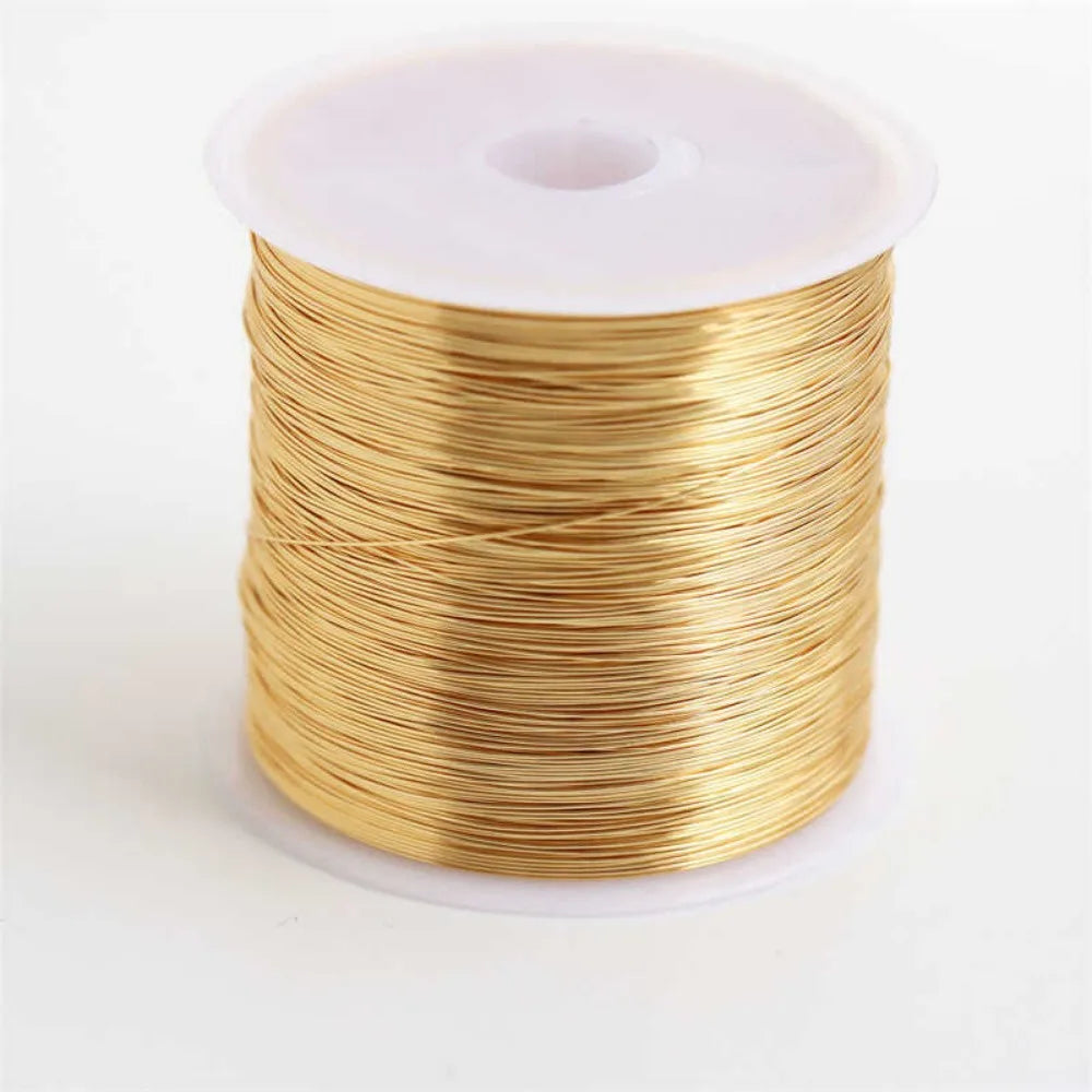 100m Gold Plated Copper Wire – 0.3mm & 0.4mm Jewelry Making Jewelry Making Wire SWANS KC Gold dia.0.4mm