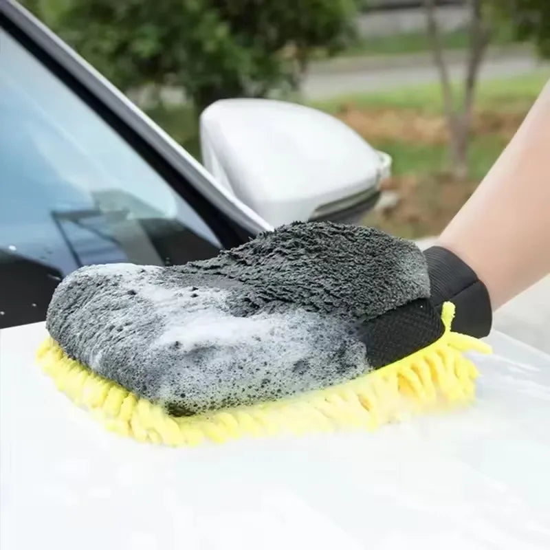 Microfiber Chenille Car Wash Mitt – Waterproof Detailing Glove Car Wash Mitt SWANS