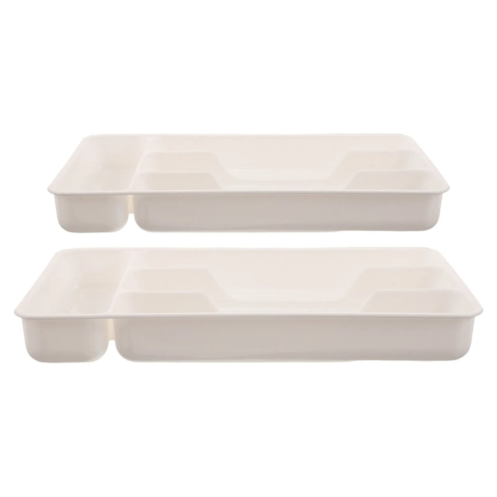 2-Pack Stackable Cutlery Organizer Tray | Utensil Storage Utensil Organizer Tray SWANS