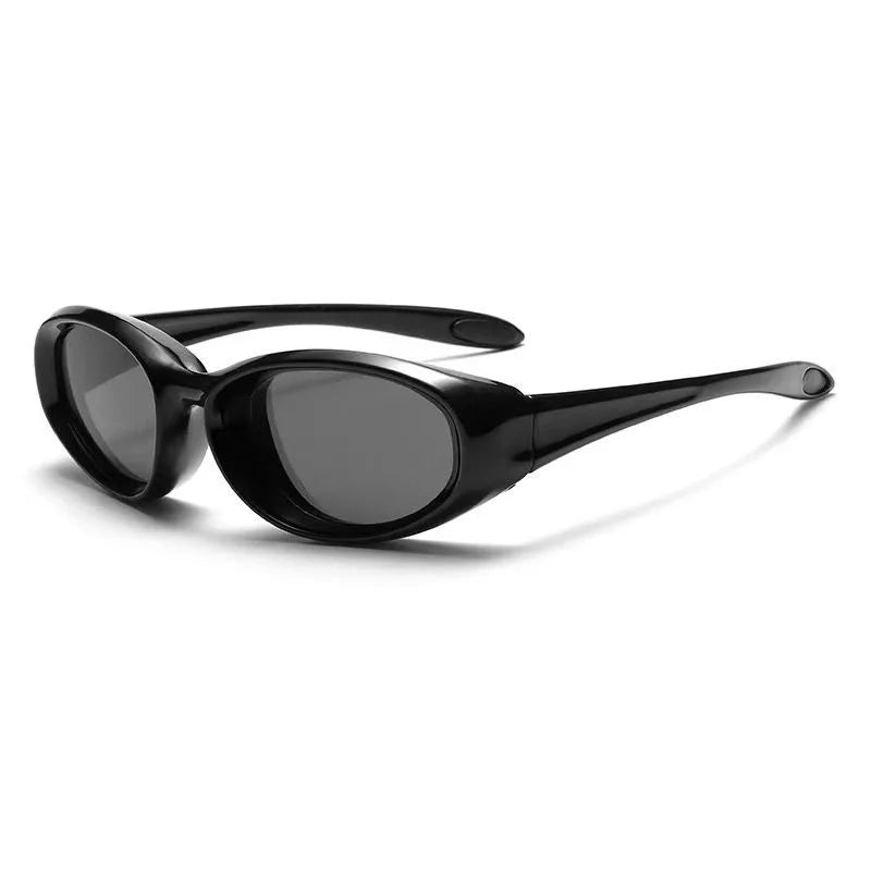 Y2K Cat Eye Sunglasses UV400 – Punk & Hip Hop Style Shades Fashion Sunglasses SWANS Black Black