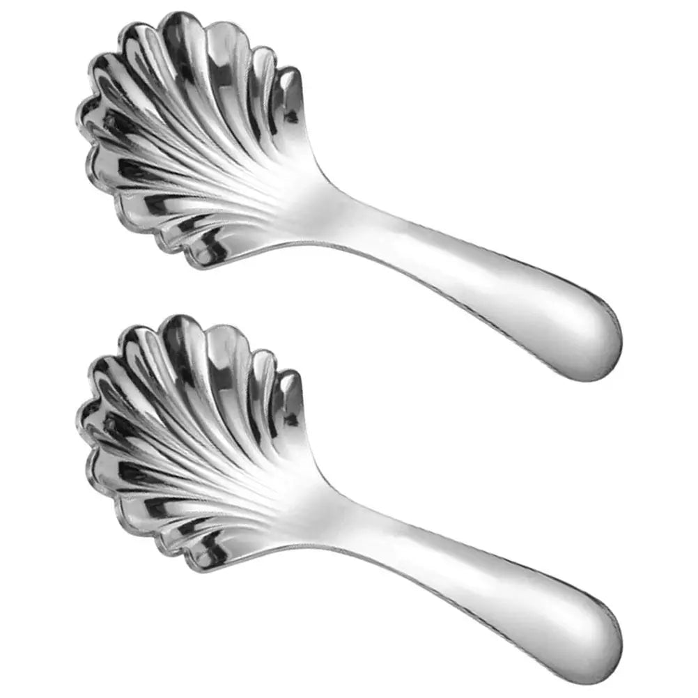 WINOMO 2-Pack Stainless Steel Dessert Teaspoons Shell Design Dessert Teaspoons SWANS
