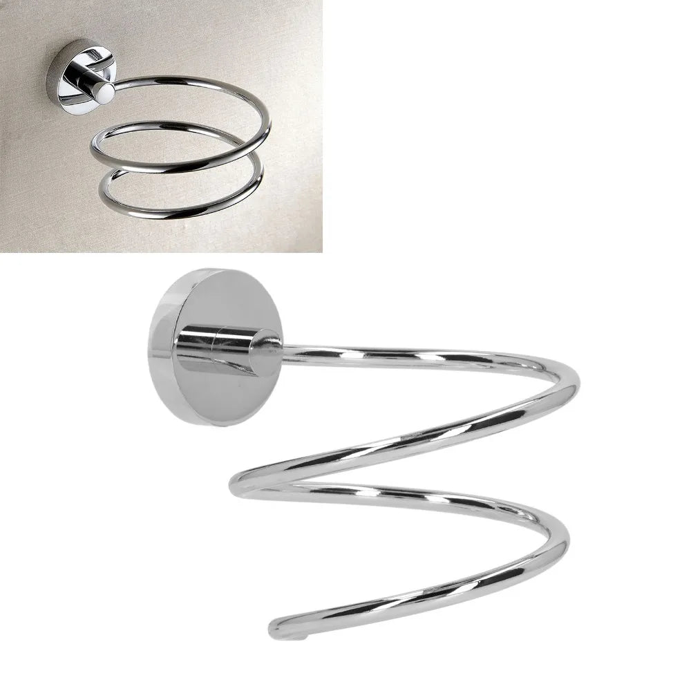 SWANS Stainless Steel Wall-Mounted Hair Dryer Holder Rack Hair Dryer Holder SWANS