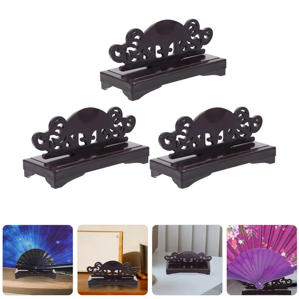 3-Pack Folding Fan Display Stand – Plastic Table Holder Fan Display Stand SWANS Default Title