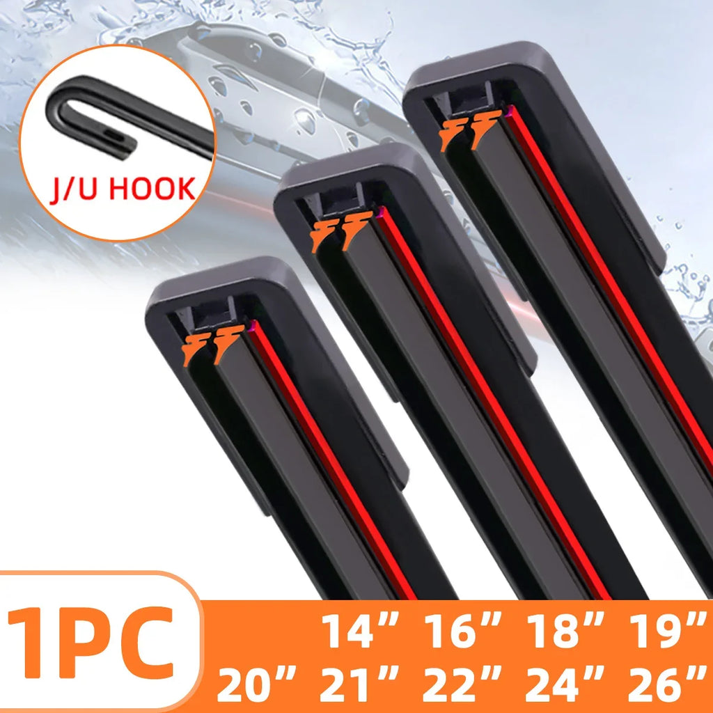 Universal Double Rubber Wiper Blade J/U-Hook – All-Season Windshield Wiper Blade SWANS
