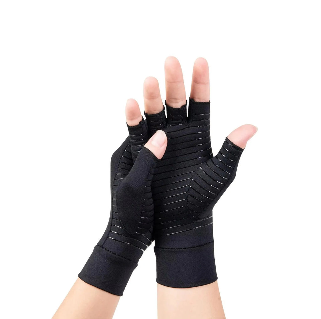 SWANS Copper Infused Compression Fingerless Gloves – Unisex Compression Fingerless Gloves SWANS Half Finger XL