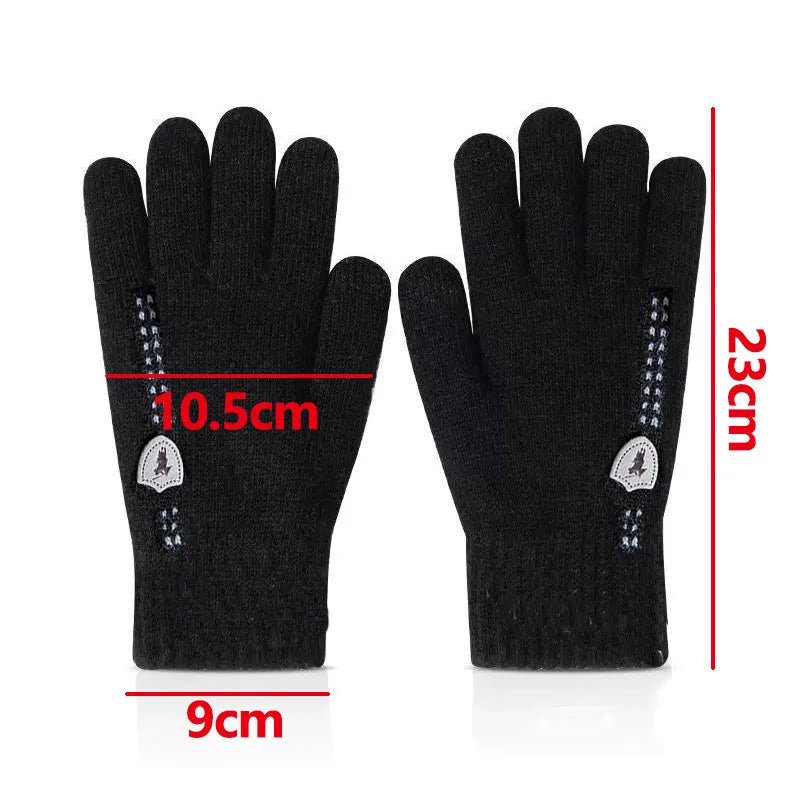 Men's Thermal Touch Screen Winter Knit Gloves – Windproof Winter Knit Gloves SWANS