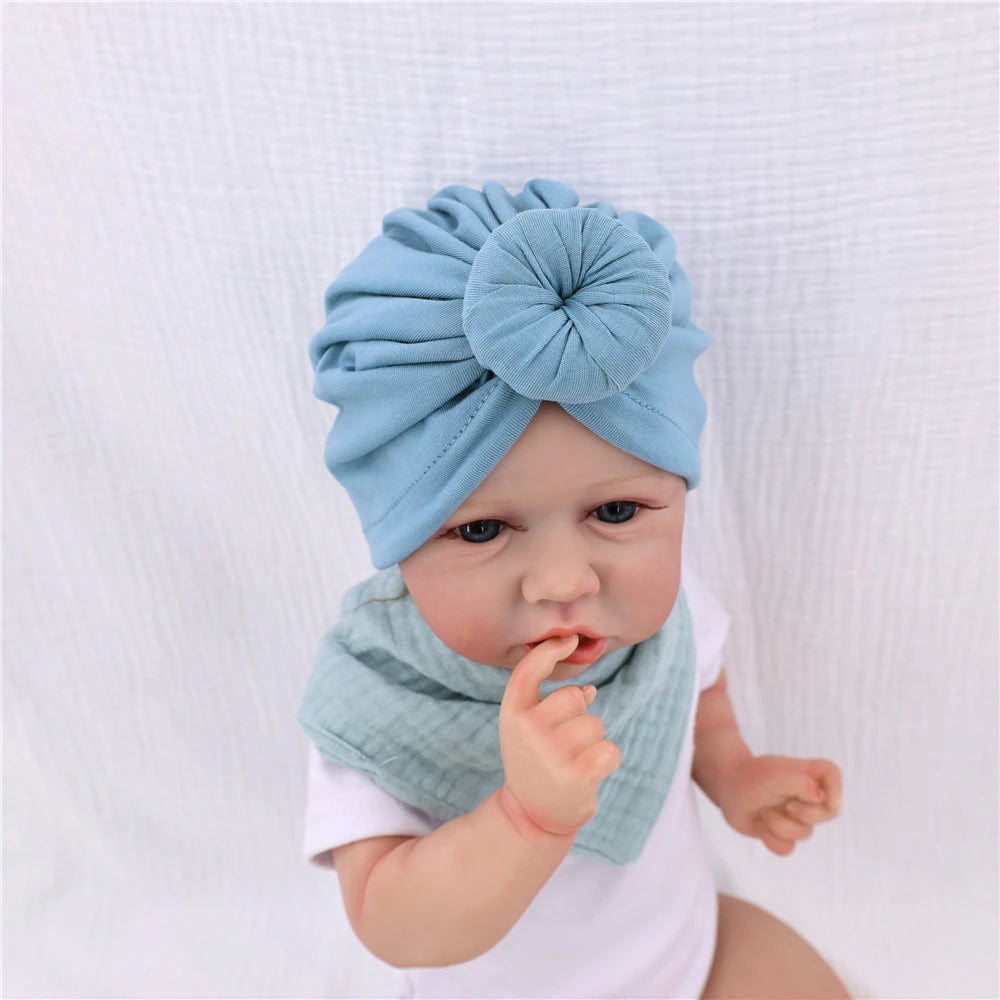 Satin Lined Baby Turban Hat – Infant Toddler Beanie Unisex Baby Turban Hat SWANS