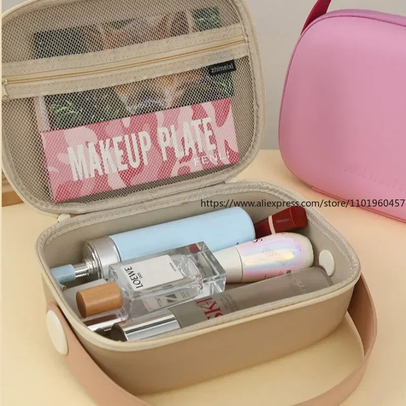 Fungoofun Large Travel Cosmetic Bag – EVA 3D Makeup Organizer Travel Cosmetic Bag SWANS
