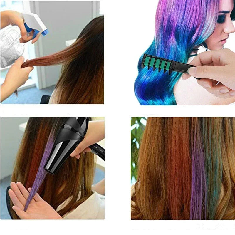 Temporary Hair Chalk Color Wax Crayon – Wash-Out Hair Dye Hair Dye Chalk SWANS