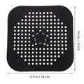 4-Pack Silicone Square Shower Drain Hair Catcher Strainer Drain Hair Catcher SWANS Black