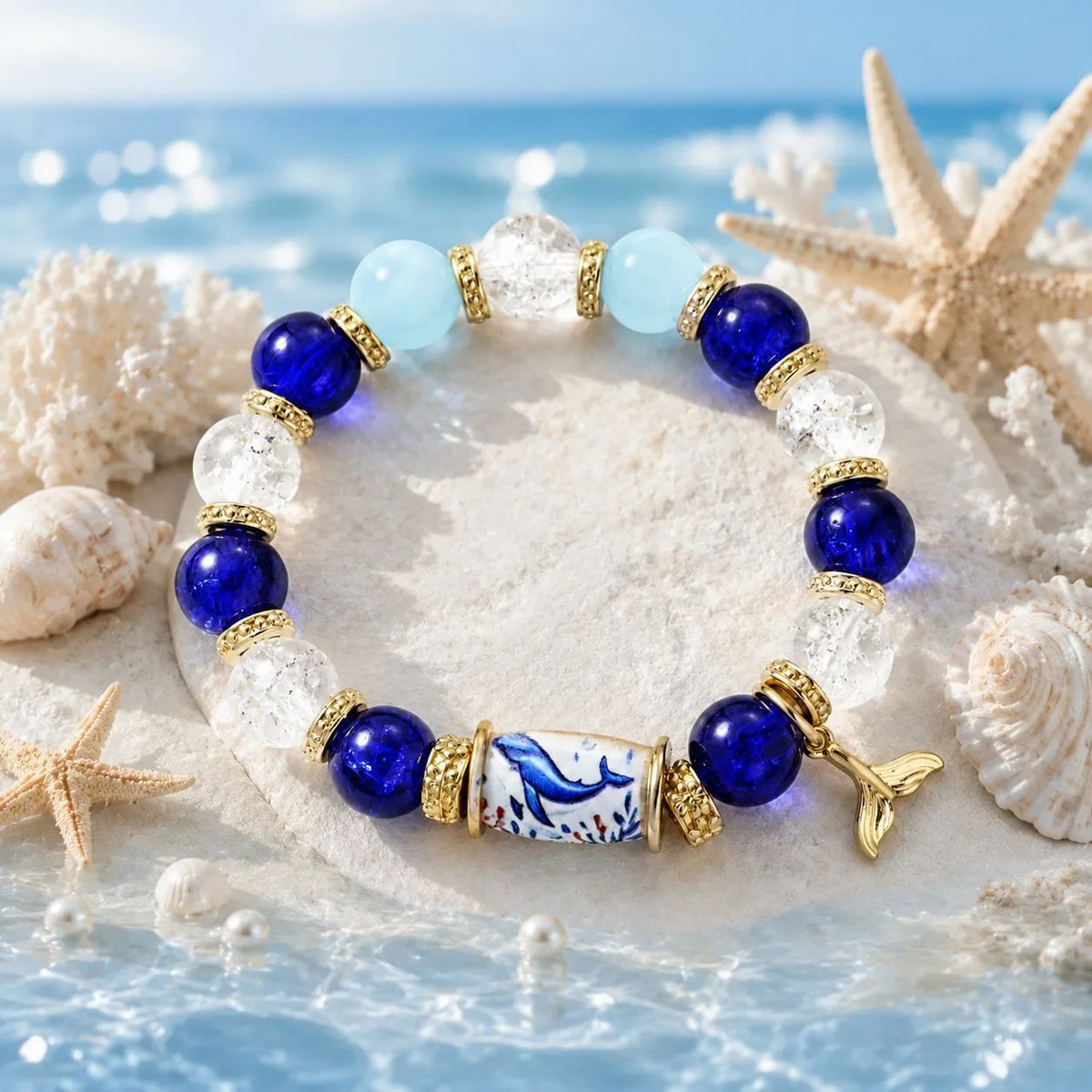Ocean Animals Colorful Beaded Bracelet – Handcrafted Gift Beaded Bracelet SWANS 10