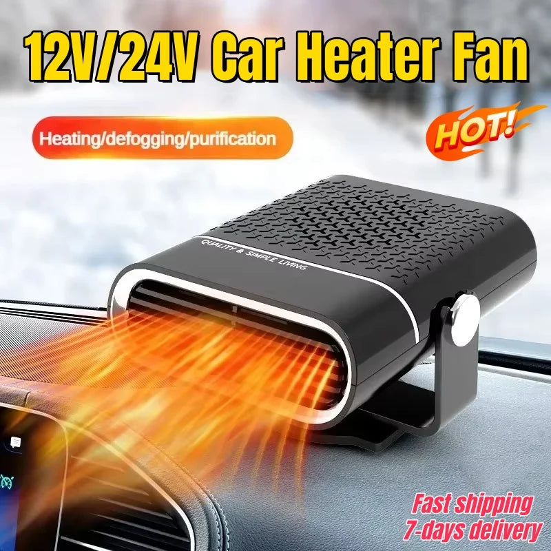 Portable Car Heater 12V/24V – Windshield Defroster & Defogger Portable Car Heater SWANS