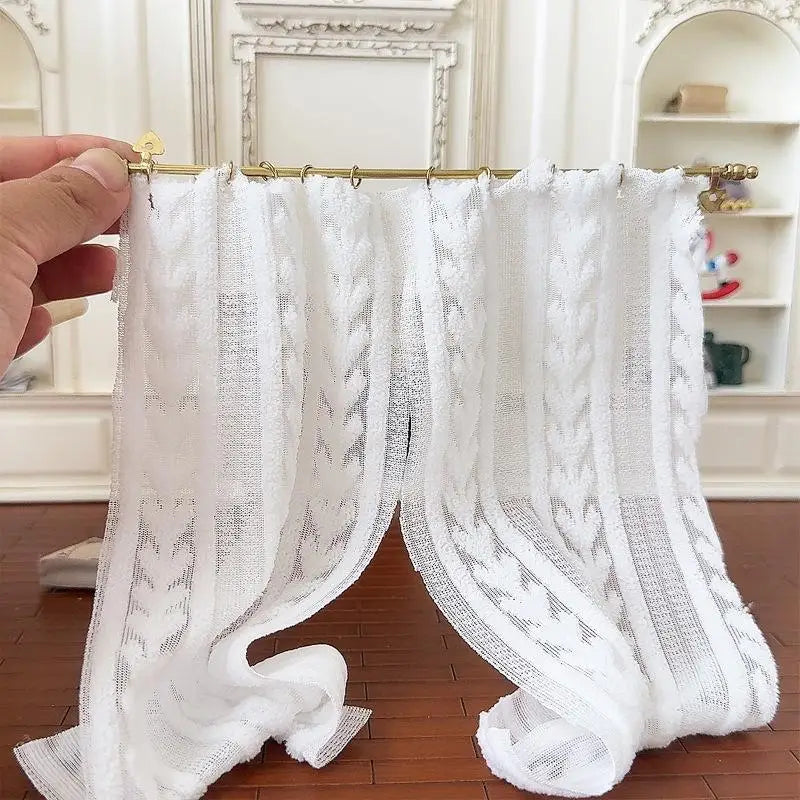 Miniature Dollhouse Curtain Rod 1:12 Scale Metal Accessory Dollhouse Accessory SWANS