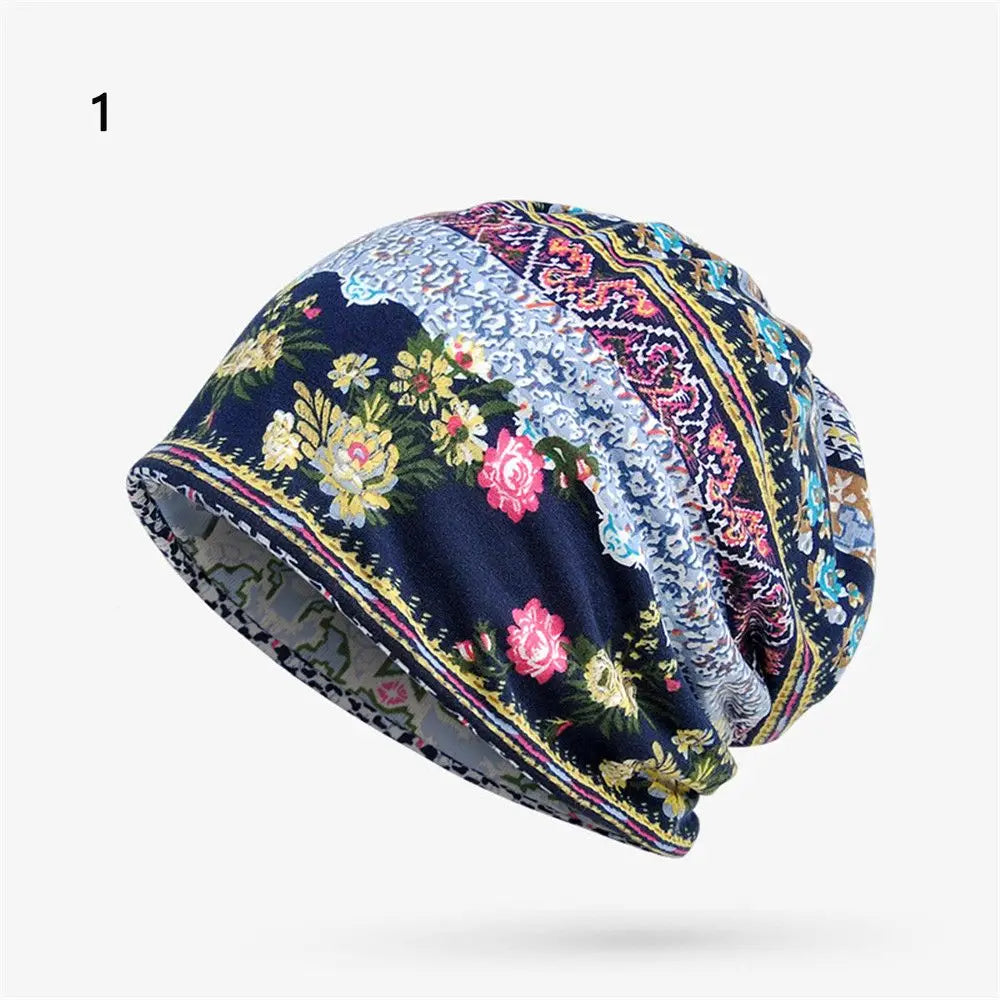 Elastic Knit Turban Hat – Women's Head Wrap Beanie Hijab Scarf Turban Head Wrap SWANS 1