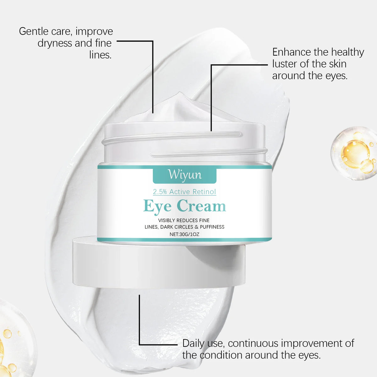WIYUN Retinol Eye Cream – Firming, Brightening & Hydrating Retinol Eye Cream SWANS