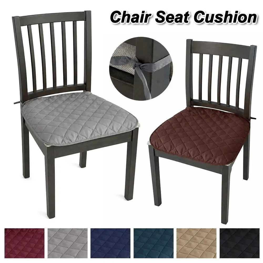 45x45cm Diamond Quilted Tie-On Chair Seat Cushion | Soft Pad Chair Seat Cushion SWANS