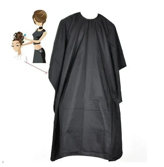 SWANS Waterproof Barber Cape – Pro Salon Haircut Gown Barber Haircut Cape SWANS black capewith rope