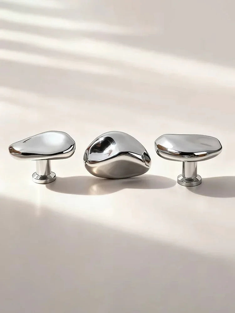 XMSJ Silver Cabinet Handle – Modern Minimalist Drawer Pull Cabinet Drawer Pull SWANS