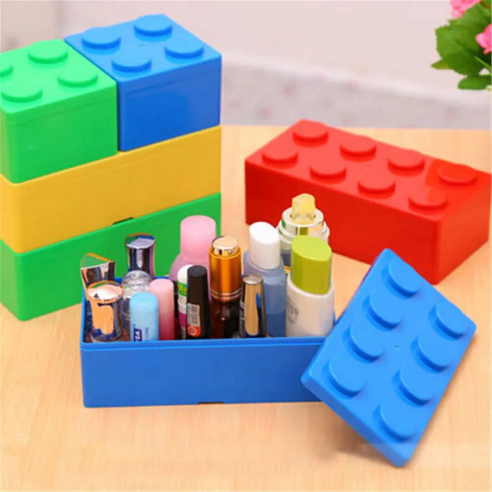Stackable Building Block Desktop Organizer – Plastic Storage Box Desktop Storage Organizer SWANS