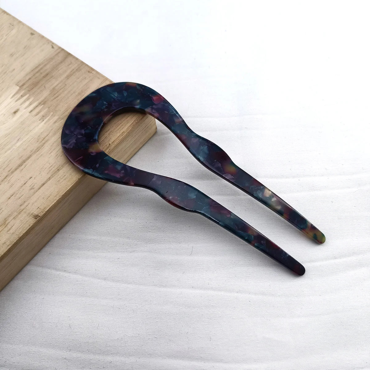 U-Shaped Tortoiseshell Acetate Hair Fork for Women Hair Fork SWANS 02
