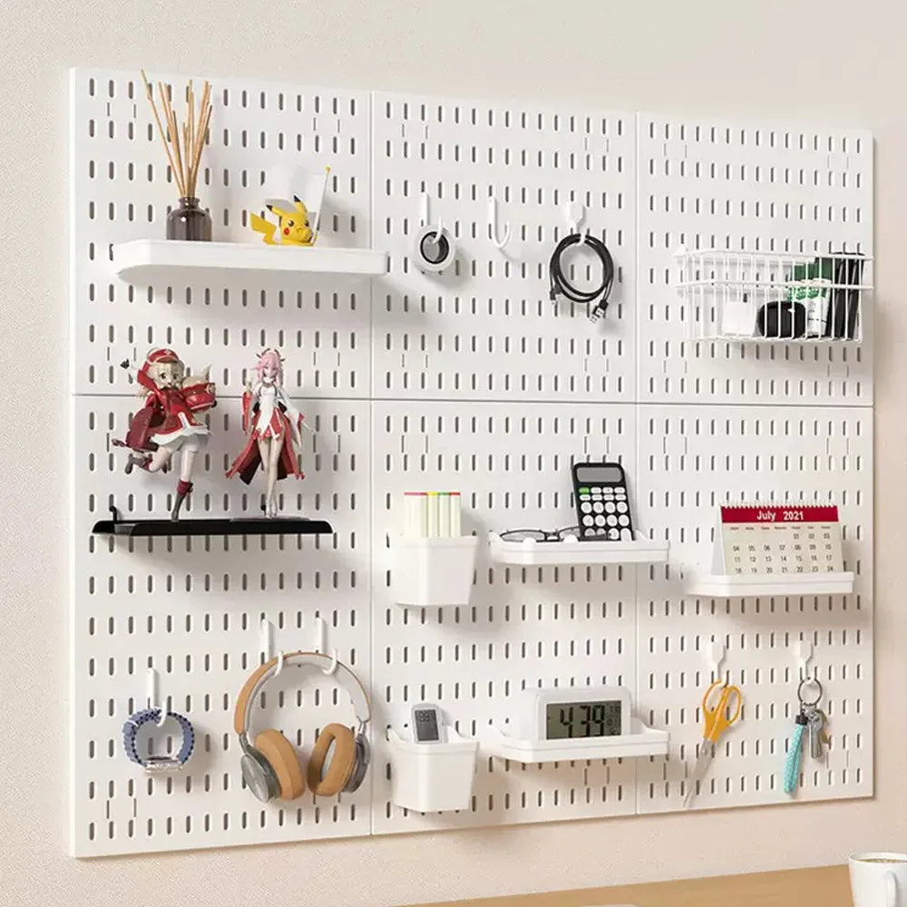 SWANS No Drill Pegboard Wall Organizer – 1/3/6 Pcs Set Pegboard Wall Organizer SWANS