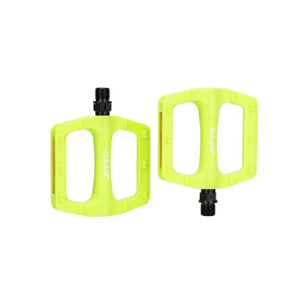 Ultralight Nylon Bike Pedals 9/16" Anti-Slip Sealed Bearings Pair Bike Pedals SWANS Light Green